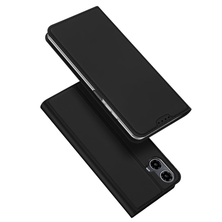 For Motorola Moto G34 DUX DUCIS Skin Pro Series Flip Leather Phone Case(Black) - Motorola Cases by DUX DUCIS | Online Shopping UK | buy2fix