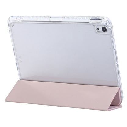 For iPad Air 11 2024 / iPad Pro 11 3-Fold Lock Buckle Leather Smart Tablet Case(Pink) - iPad Pro 11 (2022/2021) Cases by buy2fix | Online Shopping UK | buy2fix