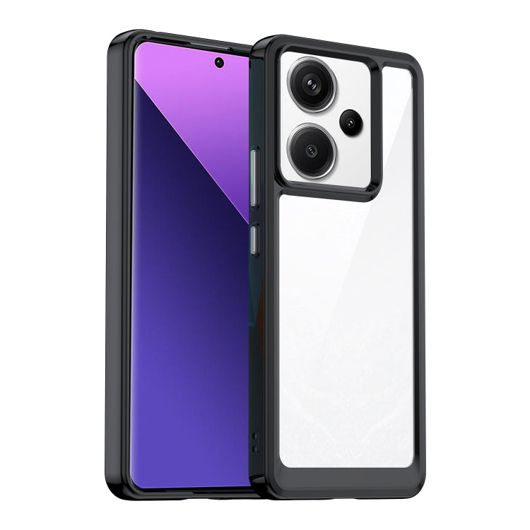 For Xiaomi Redmi Note 13 Pro+ Colorful Series Acrylic Hybrid TPU Phone Case(Black) - Note 13 Pro+ Cases by buy2fix | Online Shopping UK | buy2fix