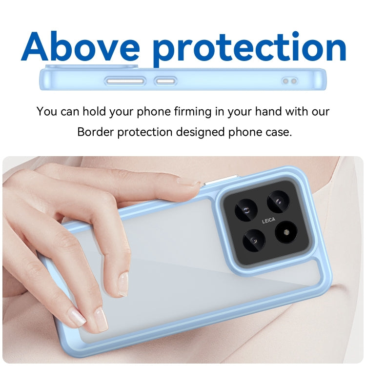 For Xiaomi 14 Pro Colorful Series Acrylic Hybrid TPU Phone Case(Blue) - 14 Pro Cases by buy2fix | Online Shopping UK | buy2fix