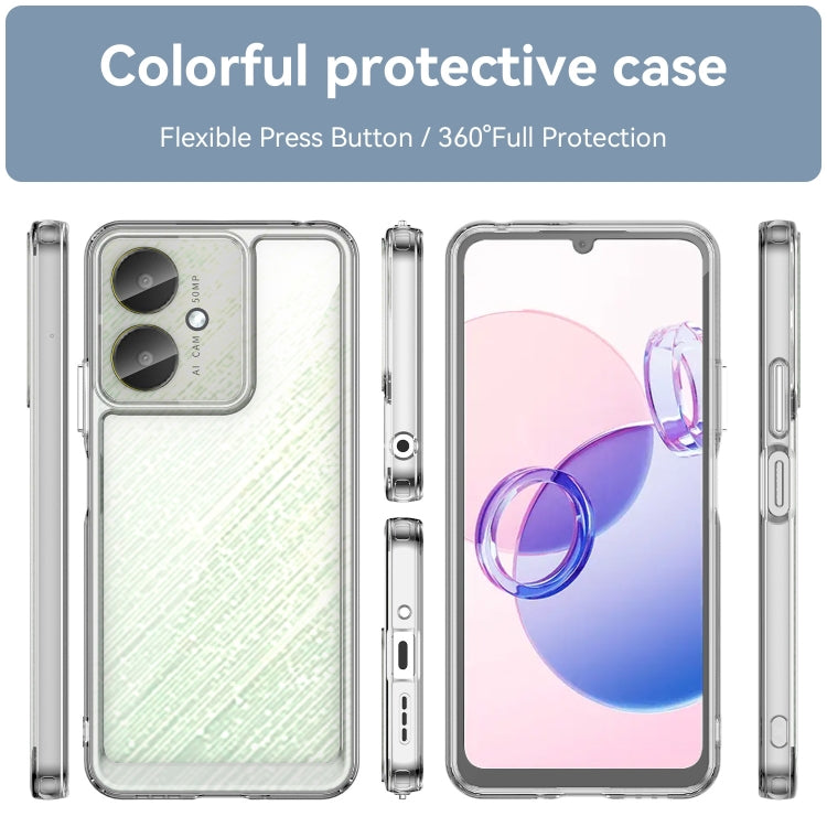 For Xiaomi Poco C65 Colorful Series Acrylic Hybrid TPU Phone Case(Transparent) - Xiaomi Cases by buy2fix | Online Shopping UK | buy2fix