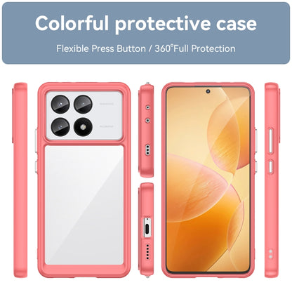 For Xiaomi Redmi K70E Colorful Series Acrylic Hybrid TPU Phone Case(Red) - K70E Cases by buy2fix | Online Shopping UK | buy2fix