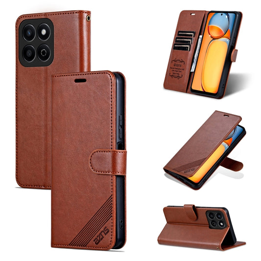 For Honor Play 60 Plus AZNS Sheepskin Texture Flip Leather Phone Case(Brown) - Honor Cases by AZNS | Online Shopping UK | buy2fix