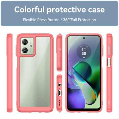 For Motorola Moto G54 Global Colorful Series Acrylic Hybrid TPU Phone Case(Red) - Motorola Cases by buy2fix | Online Shopping UK | buy2fix