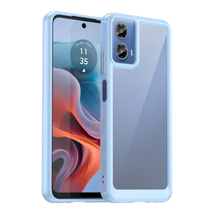 For Motorola Moto G34 Colorful Series Acrylic Hybrid TPU Phone Case(Blue) - Motorola Cases by buy2fix | Online Shopping UK | buy2fix