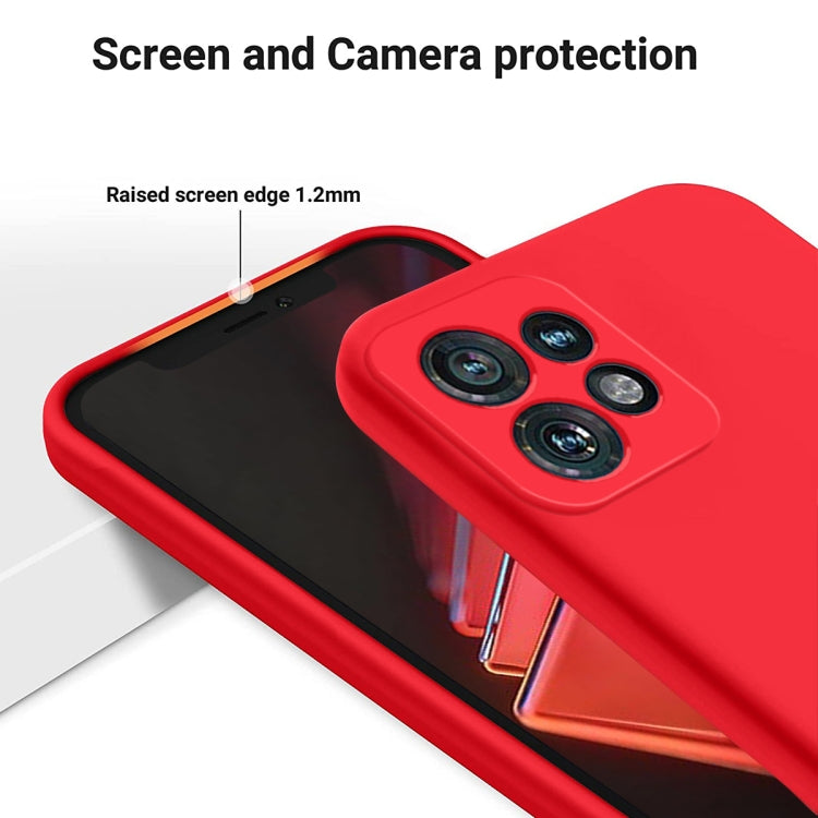 For Motorola Edge 40 Pro/Edge+ 2023/X40 Pure Color Liquid Silicone Shockproof Phone Case(Red) - Motorola Cases by buy2fix | Online Shopping UK | buy2fix