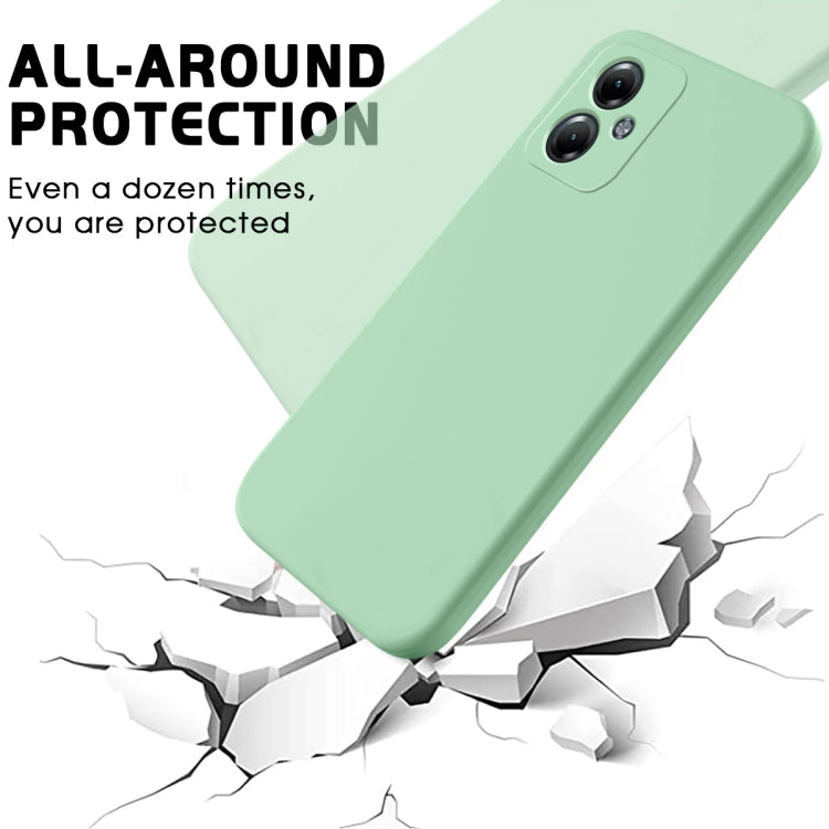 For Motorola Moto G54 Power Pure Color Liquid Silicone Shockproof Phone Case(Green) - Motorola Cases by buy2fix | Online Shopping UK | buy2fix