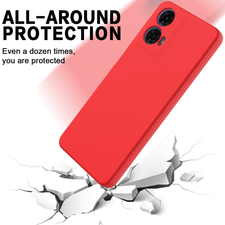 For Motorola Moto G24 Power Pure Color Liquid Silicone Shockproof Phone Case(Red) - Motorola Cases by buy2fix | Online Shopping UK | buy2fix