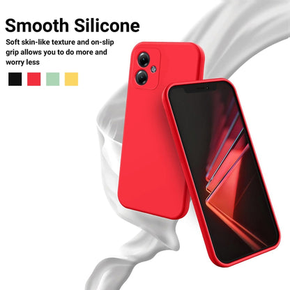 For Motorola Moto G64 Pure Color Liquid Silicone Shockproof Phone Case(Red) - Motorola Cases by buy2fix | Online Shopping UK | buy2fix