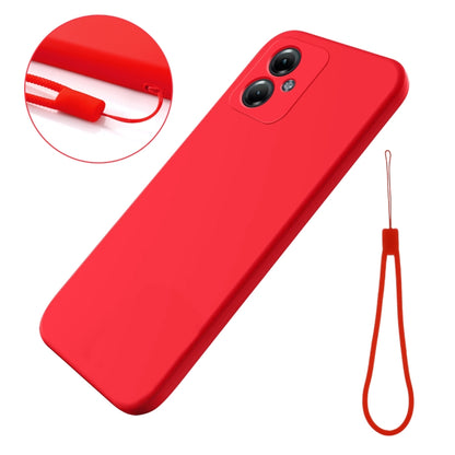 For Motorola Moto G64 Pure Color Liquid Silicone Shockproof Phone Case(Red) - Motorola Cases by buy2fix | Online Shopping UK | buy2fix