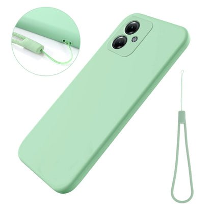 For Motorola Moto G64 Pure Color Liquid Silicone Shockproof Phone Case(Green) - Motorola Cases by buy2fix | Online Shopping UK | buy2fix