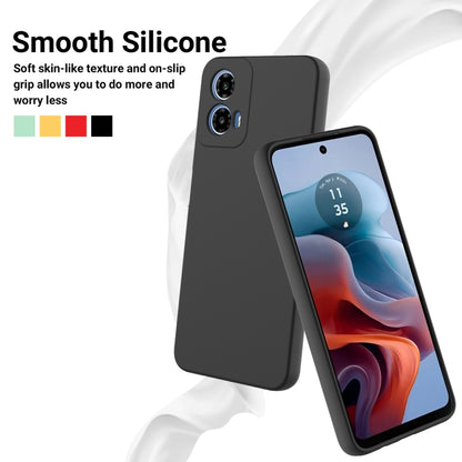 For Motorola Moto G Power 2024 Pure Color Liquid Silicone Shockproof Phone Case(Black) - Motorola Cases by buy2fix | Online Shopping UK | buy2fix