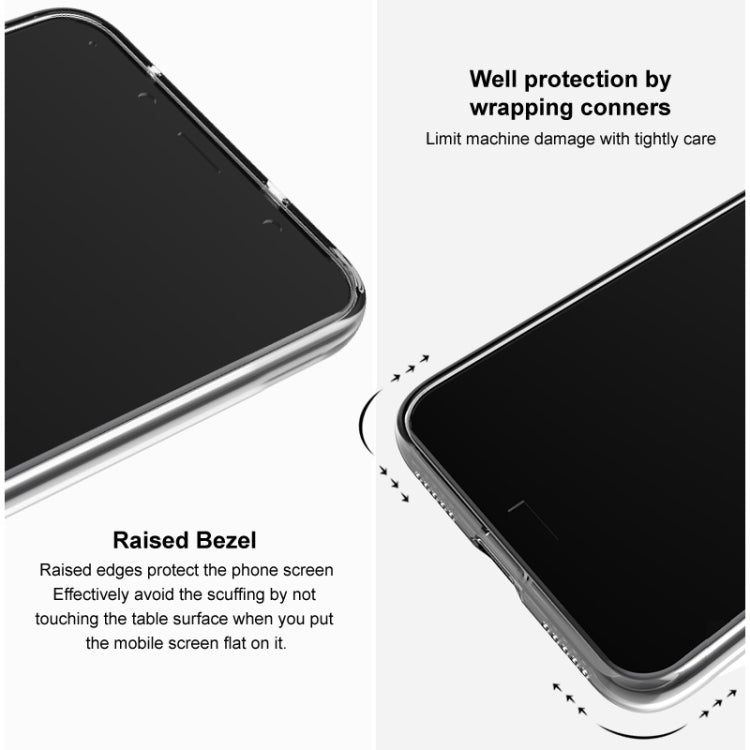 For Google Pixel 8 Pro IMAK UX-5 Series Transparent Shockproof TPU Protective Phone Case(Transparent  Black) - Google Cases by imak | Online Shopping UK | buy2fix