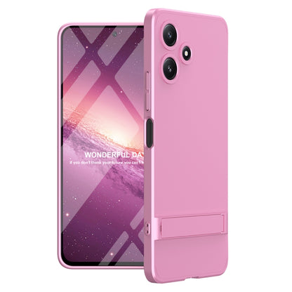 For Xiaomi Redmi 12 5G GKK Three Stage Splicing Full Coverage PC Phone Case with Stand(Rose Gold) - Xiaomi Cases by GKK | Online Shopping UK | buy2fix