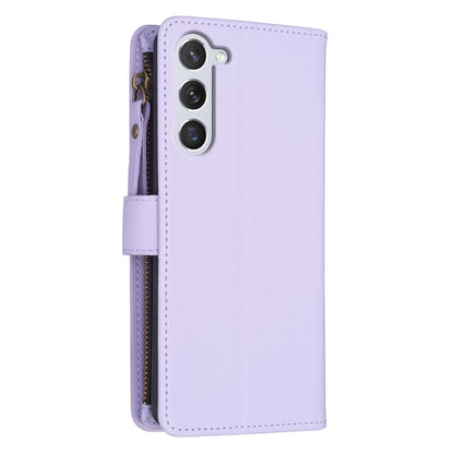 For Samsung Galaxy S24 5G 9 Card Slots Zipper Wallet Leather Flip Phone Case(Light Purple) - Galaxy S24 5G Cases by buy2fix | Online Shopping UK | buy2fix