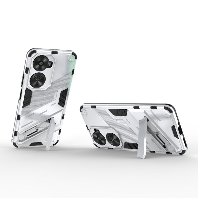 For Huawei nova 11 SE Punk Armor 2 in 1 PC + TPU Phone Case with Holder(White) - Huawei Cases by buy2fix | Online Shopping UK | buy2fix