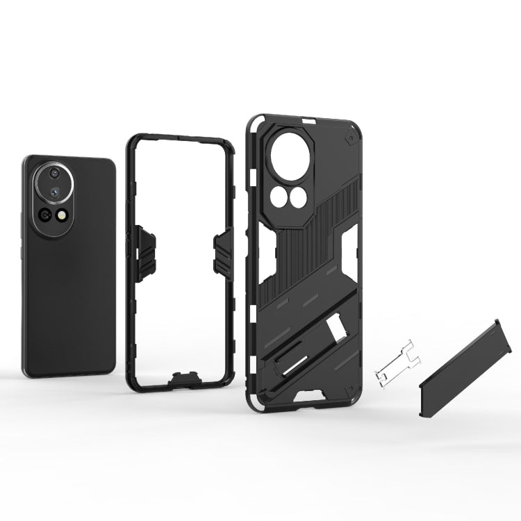 For Huawei nova 12 Pro Punk Armor 2 in 1 PC + TPU Phone Case with Holder(Grey) - Huawei Cases by buy2fix | Online Shopping UK | buy2fix