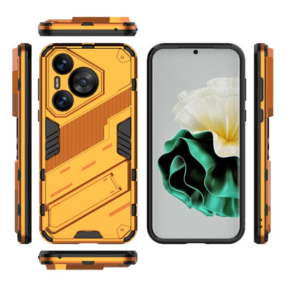 For Huawei Pura 70 Punk Armor 2 in 1 PC + TPU Phone Case with Holder(Orange) - Huawei Cases by buy2fix | Online Shopping UK | buy2fix