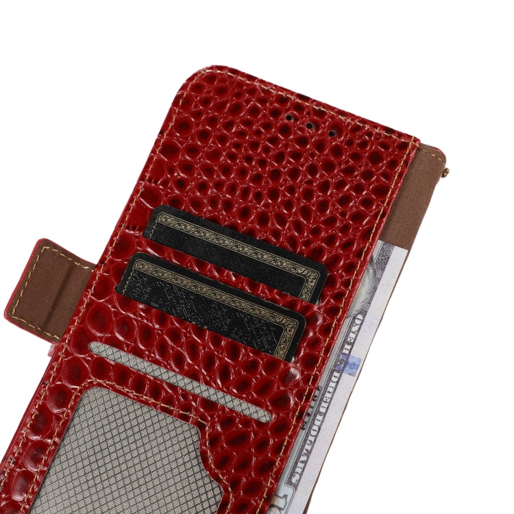 For iPhone 16 Crocodile Top Layer Cowhide Leather Phone Case(Red) - iPhone 16 Cases by buy2fix | Online Shopping UK | buy2fix