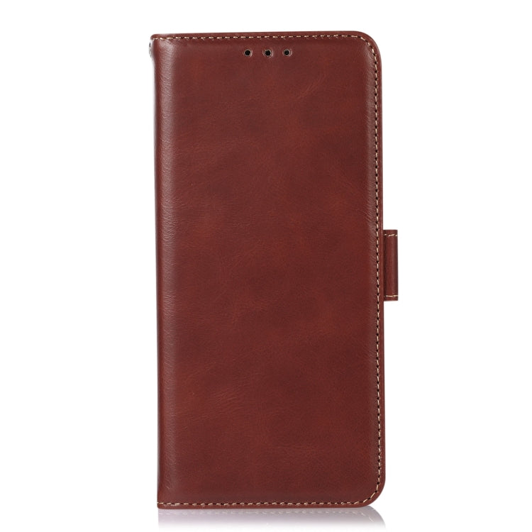 For iPhone 16 Pro Crazy Horse Top Layer Cowhide Leather Phone Case(Brown) - iPhone 16 Pro Cases by buy2fix | Online Shopping UK | buy2fix