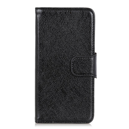 For iPhone 16 Plus Nappa Texture Leather Case(Black) - iPhone 16 Plus Cases by buy2fix | Online Shopping UK | buy2fix