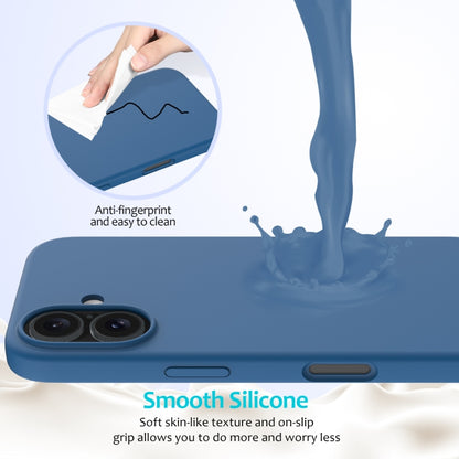 For iPhone 16 Solid Color Silicone Phone Case(Cobalt Blue) - More iPhone Cases by buy2fix | Online Shopping UK | buy2fix