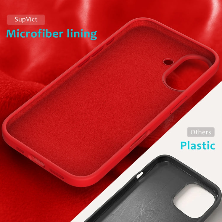 For iPhone 16 Solid Color Silicone Phone Case(Red) - More iPhone Cases by buy2fix | Online Shopping UK | buy2fix