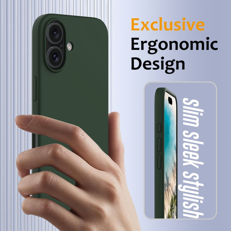 For iPhone 16 Plus Shockproof Silicone Magsafe Phone Case(Dark Green) - iPhone 16 Plus Cases by buy2fix | Online Shopping UK | buy2fix