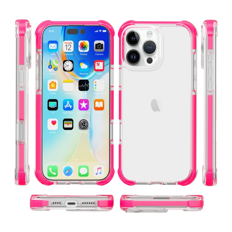 For iPhone 16 Pro Max Four-corner Shockproof TPU + Acrylic Phone Case(Pink) - iPhone 16 Pro Max Cases by buy2fix | Online Shopping UK | buy2fix