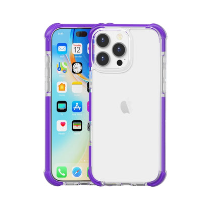 For iPhone 16 Pro Four-corner Shockproof TPU + Acrylic Phone Case(Purple) - iPhone 16 Pro Cases by buy2fix | Online Shopping UK | buy2fix