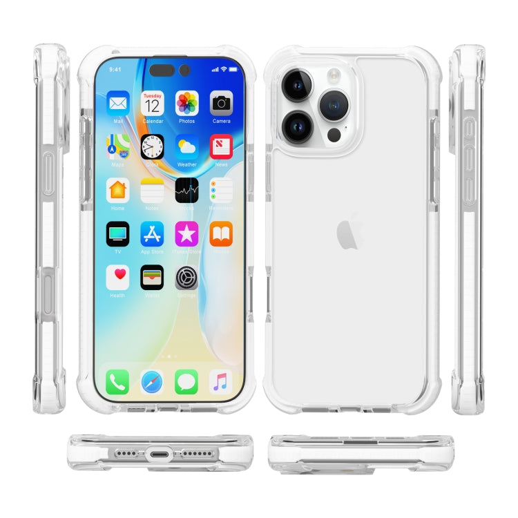 For iPhone 16 Pro Four-corner Shockproof TPU + Acrylic Phone Case(Transparent) - iPhone 16 Pro Cases by buy2fix | Online Shopping UK | buy2fix