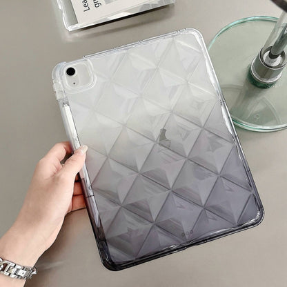 For iPad Air 11 2024 / iPad Pro 11 Gradient Diamond Plaid TPU Tablet Case(Gradient Black) - iPad Pro 11 (2022/2021) Cases by buy2fix | Online Shopping UK | buy2fix