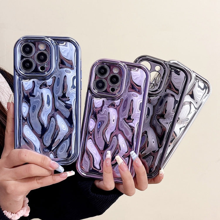 For iPhone 16 Plus Electroplating Meteorite Texture TPU Phone Case(Purple) - iPhone 16 Plus Cases by buy2fix | Online Shopping UK | buy2fix