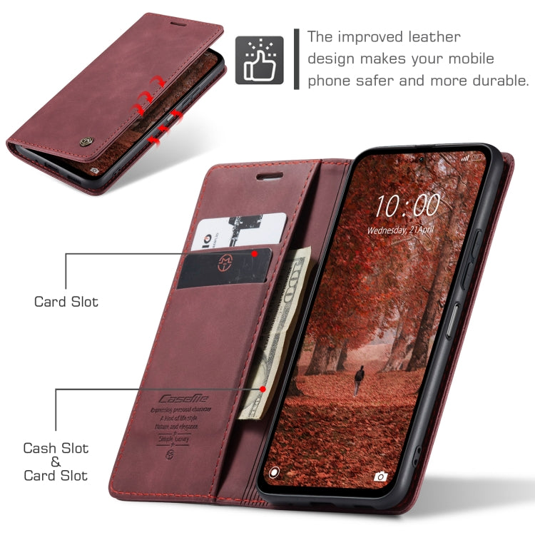 For Xiaomi Redmi Note 13 5G CaseMe 013 Multifunctional Horizontal Flip Leather Phone Case(Wine Red) - Note 13 Cases by CaseMe | Online Shopping UK | buy2fix