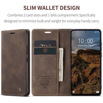 For Xiaomi Redmi Note 13 Pro 4G CaseMe 013 Multifunctional Horizontal Flip Leather Phone Case(Coffee) - Note 13 Pro Cases by CaseMe | Online Shopping UK | buy2fix