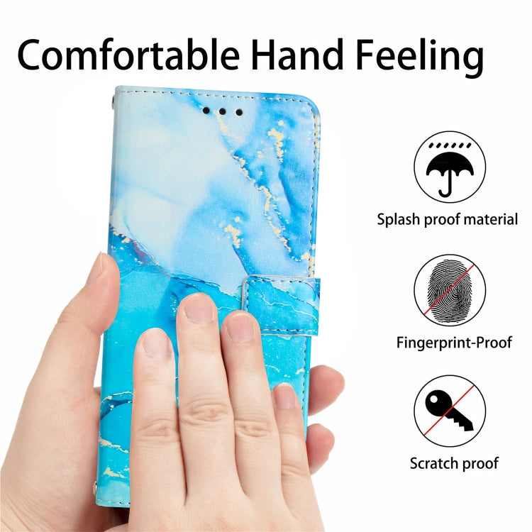 For OPPO Reno10 Pro+ Painted Marble Pattern Leather Phone Case(Blue Green) - OPPO Cases by buy2fix | Online Shopping UK | buy2fix