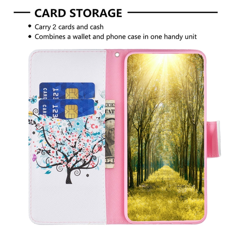 For iPhone 16 Plus Colored Drawing Pattern Leather Phone Case(Tree) - iPhone 16 Plus Cases by buy2fix | Online Shopping UK | buy2fix