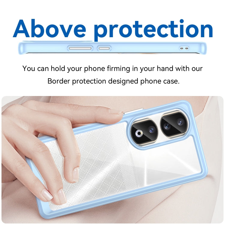 For Honor 80 Pro Colorful Series Acrylic Hybrid TPU Phone Case(Blue) - Honor Cases by buy2fix | Online Shopping UK | buy2fix