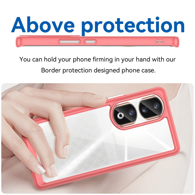 For Honor 80 Pro Colorful Series Acrylic Hybrid TPU Phone Case(Red) - Honor Cases by buy2fix | Online Shopping UK | buy2fix