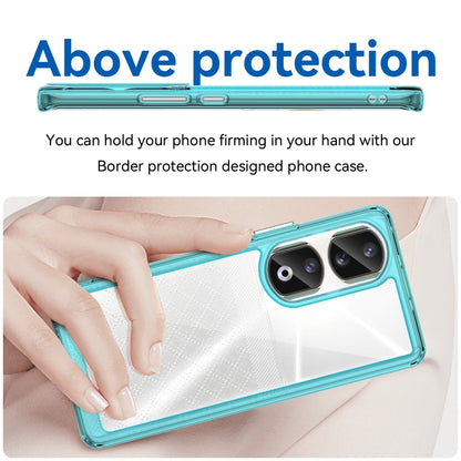 For Honor 80 Pro Colorful Series Acrylic Hybrid TPU Phone Case(Transparent Blue) - Honor Cases by buy2fix | Online Shopping UK | buy2fix