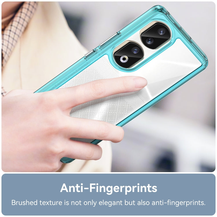 For Honor 80 Pro Colorful Series Acrylic Hybrid TPU Phone Case(Transparent Blue) - Honor Cases by buy2fix | Online Shopping UK | buy2fix