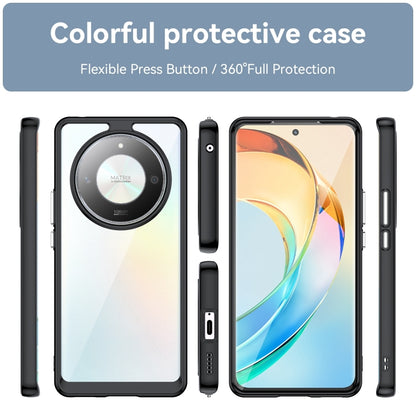 For Honor X9b Colorful Series Acrylic Hybrid TPU Phone Case(Black) - Honor Cases by buy2fix | Online Shopping UK | buy2fix