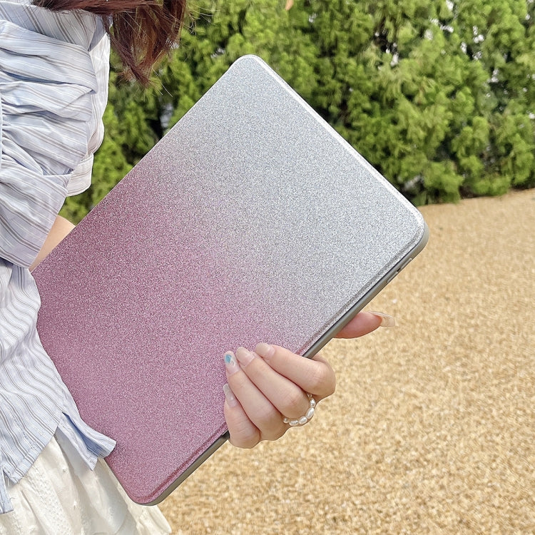 For iPad Air 11 2024 / iPad Pro 11 Gradient Glitter Magnetic Split Leather Tablet Case(Rose Red) - iPad Pro 11 (2022/2021) Cases by buy2fix | Online Shopping UK | buy2fix