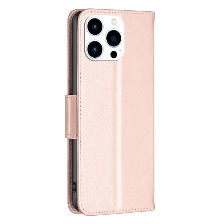 For iPhone 16 Pro Max Embossing Two Butterflies Pattern Leather Phone Case(Rose Gold) - iPhone 16 Pro Max Cases by buy2fix | Online Shopping UK | buy2fix