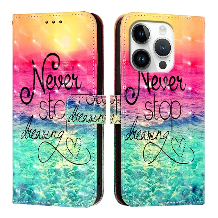 For iPhone 16 Pro 3D Painting Horizontal Flip Leather Phone Case(Chasing Dreams) - iPhone 16 Pro Cases by buy2fix | Online Shopping UK | buy2fix