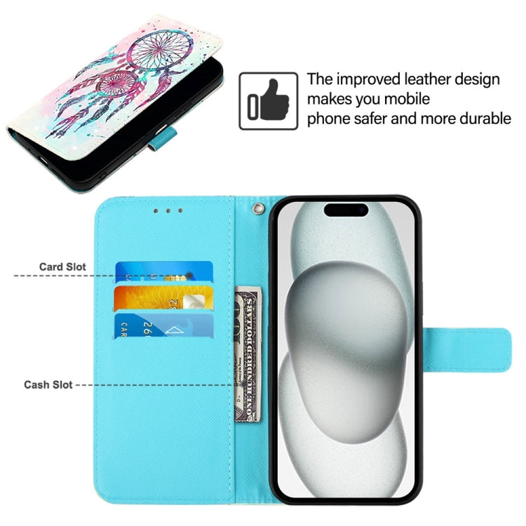 For iPhone 16 3D Painting Horizontal Flip Leather Phone Case(Color Drop Wind Chimes) - iPhone 16 Cases by buy2fix | Online Shopping UK | buy2fix