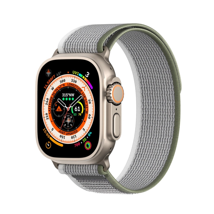 For Apple Watch SE 2023 40mm DUX DUCIS YJ Series Nylon Watch Band(Green Grey) - Watch Bands by DUX DUCIS | Online Shopping UK | buy2fix