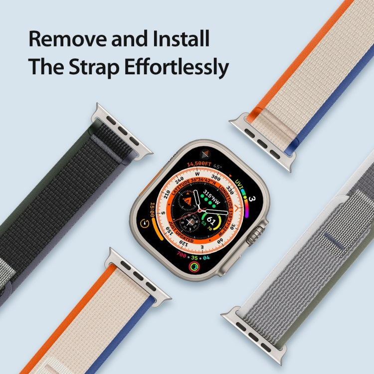 For Apple Watch 10 42mm DUX DUCIS YJ Series Nylon Watch Band(Orange Beige) - Watch Bands by DUX DUCIS | Online Shopping UK | buy2fix