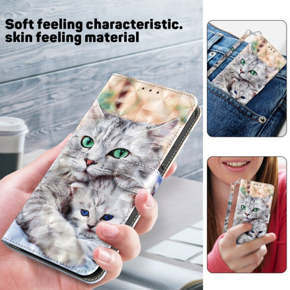 For Google Pixel 9 Pro XL 3D Painted Pattern Leather Phone Case(Two Loving Cats) - Google Cases by buy2fix | Online Shopping UK | buy2fix