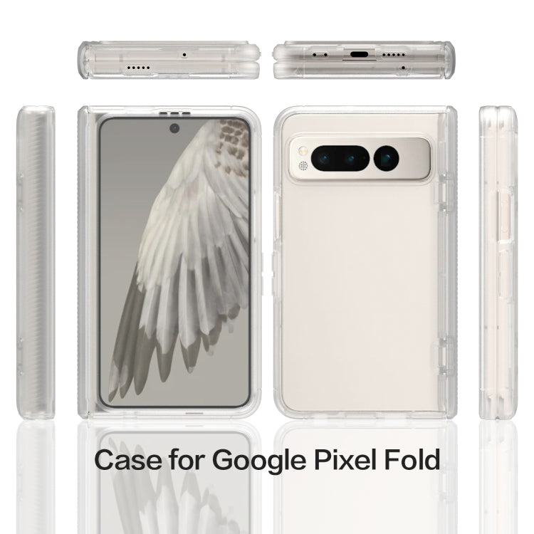 For Google Pixel Fold Scratchproof Acrylic TPU Phone Case(Transparent) - Google Cases by buy2fix | Online Shopping UK | buy2fix